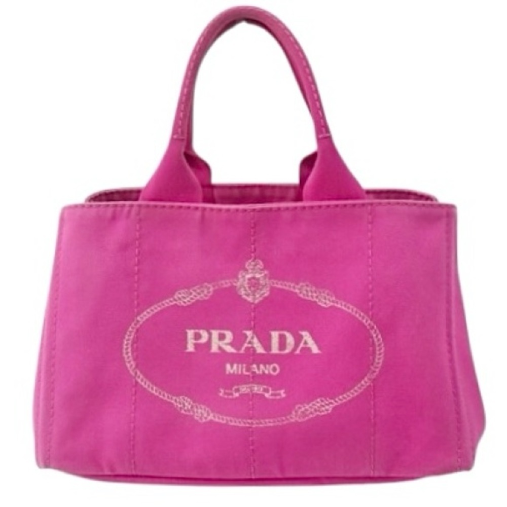 Prada Pink Canapa GM Tote with Dust Bag - Picture 7 of 12
